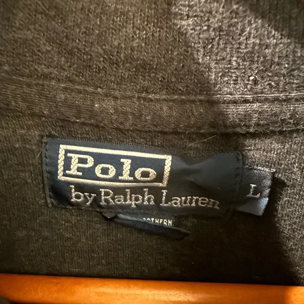 Polo Ralph Lauren Men’s Charcoal Ribbed Grandpa Cardigan Sweater – Size Large